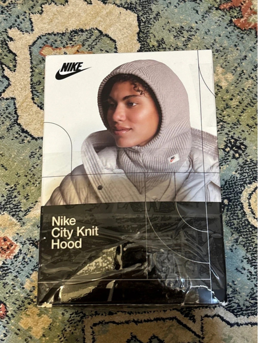 Nike City Knit Hood Balaclava Hood Scarf Unisex Gray NWT
